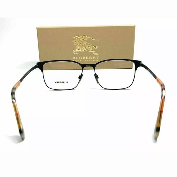Burberry Men's Black Rubber Rectangle Eyeglasses! - Picture 4 of 4